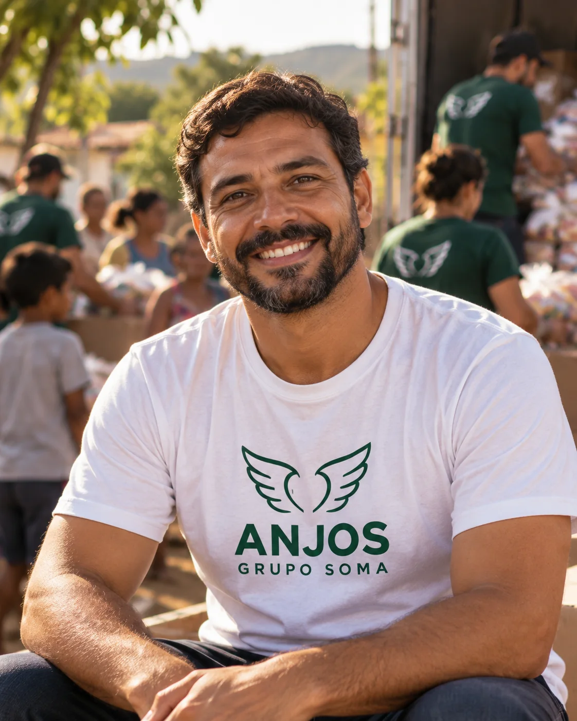 Imagem institucional representando um voluntário do Anjos Grupo Soma
